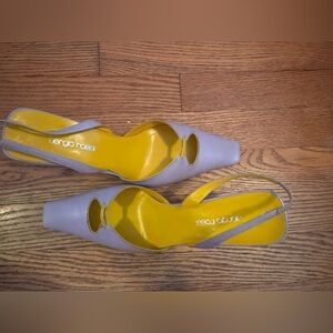 Sergio Rossi Purple Slingback Heels